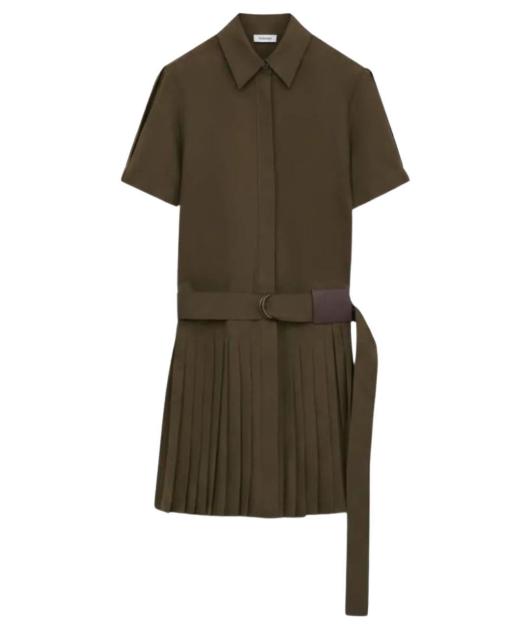 LOEWE Хаки хлопковое повседневное платье, фото 1