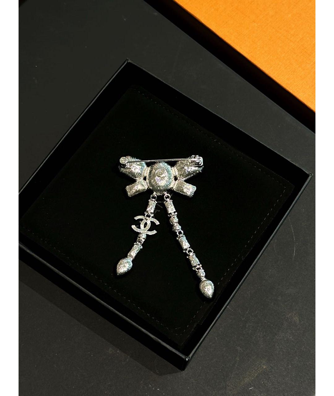 CHANEL Черная металлическая булавка / брошь, фото 5