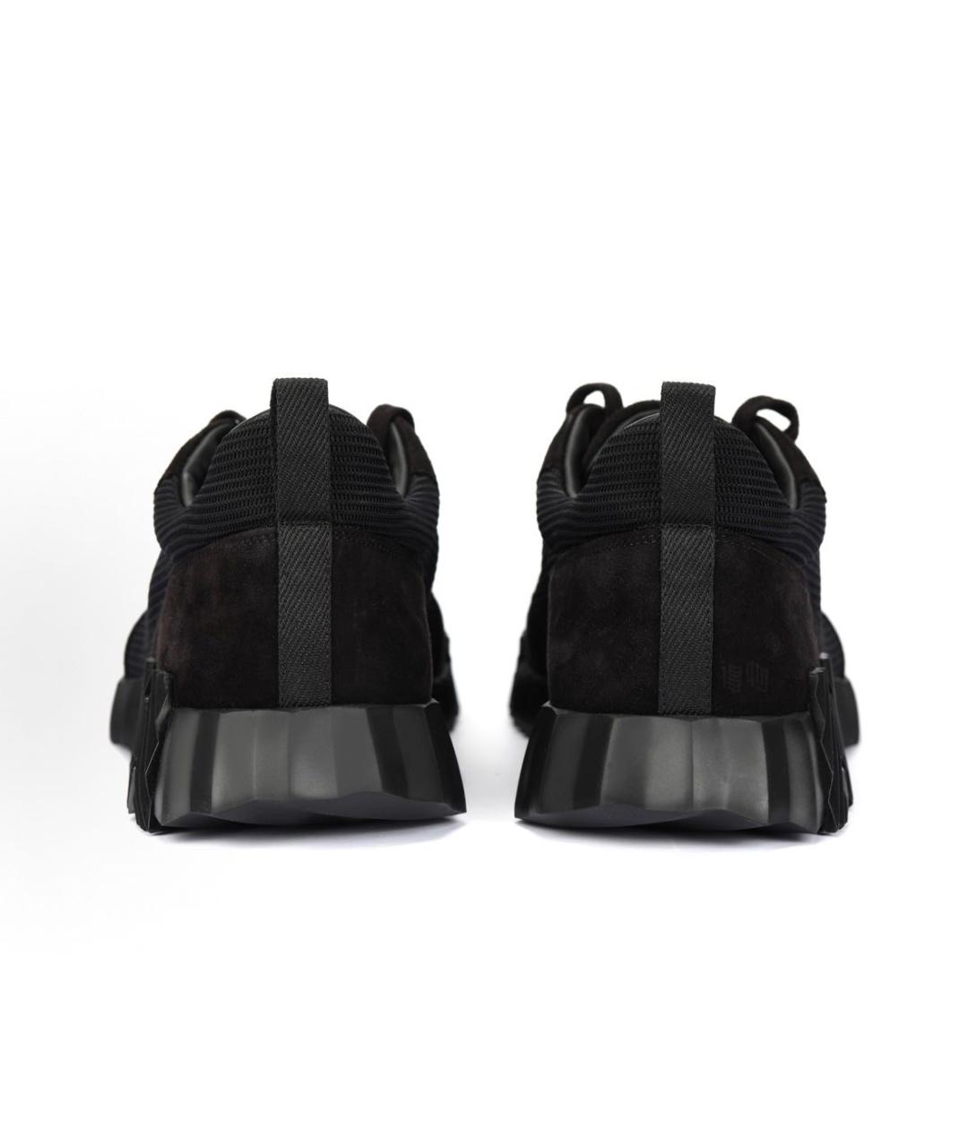 HERMES Черные замшевые низкие кроссовки / кеды, фото 3