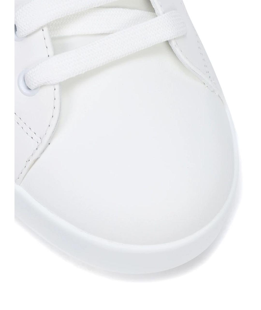 DOLCE&GABBANA Белые кожаные низкие кроссовки / кеды, фото 5