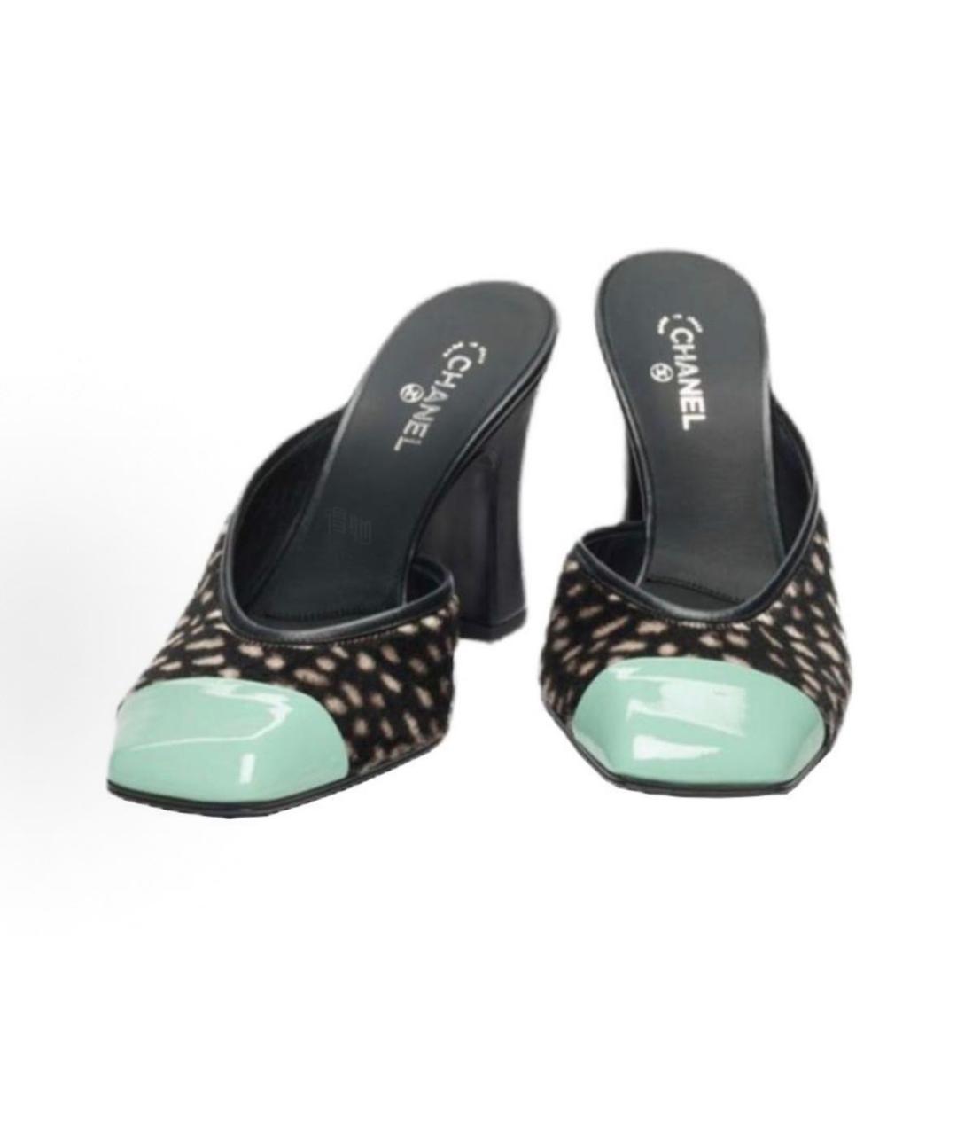 CHANEL Мульти кожаные мюли, фото 3