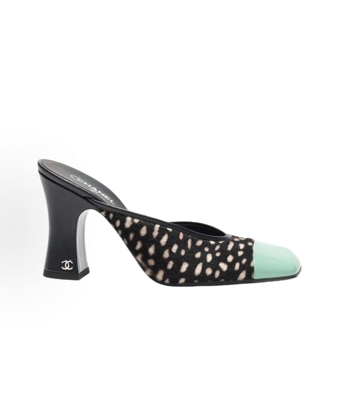 CHANEL Мульти кожаные мюли, фото 6