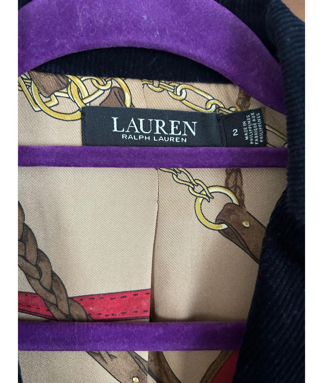 RALPH LAUREN Темно-синий хлопковый жакет/пиджак, фото 3