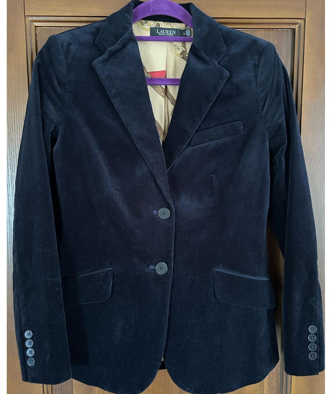 RALPH LAUREN Темно-синий хлопковый жакет/пиджак, фото 7