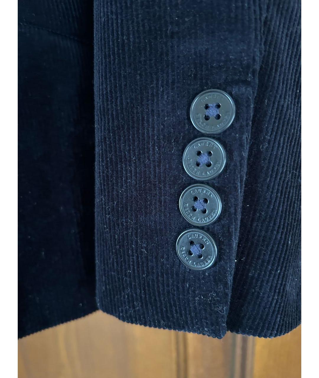 RALPH LAUREN Темно-синий хлопковый жакет/пиджак, фото 4