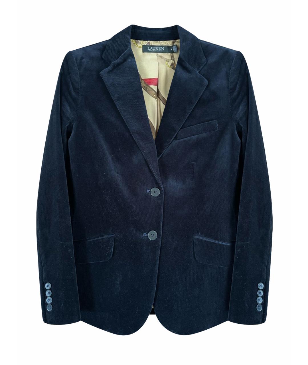 RALPH LAUREN Темно-синий хлопковый жакет/пиджак, фото 1