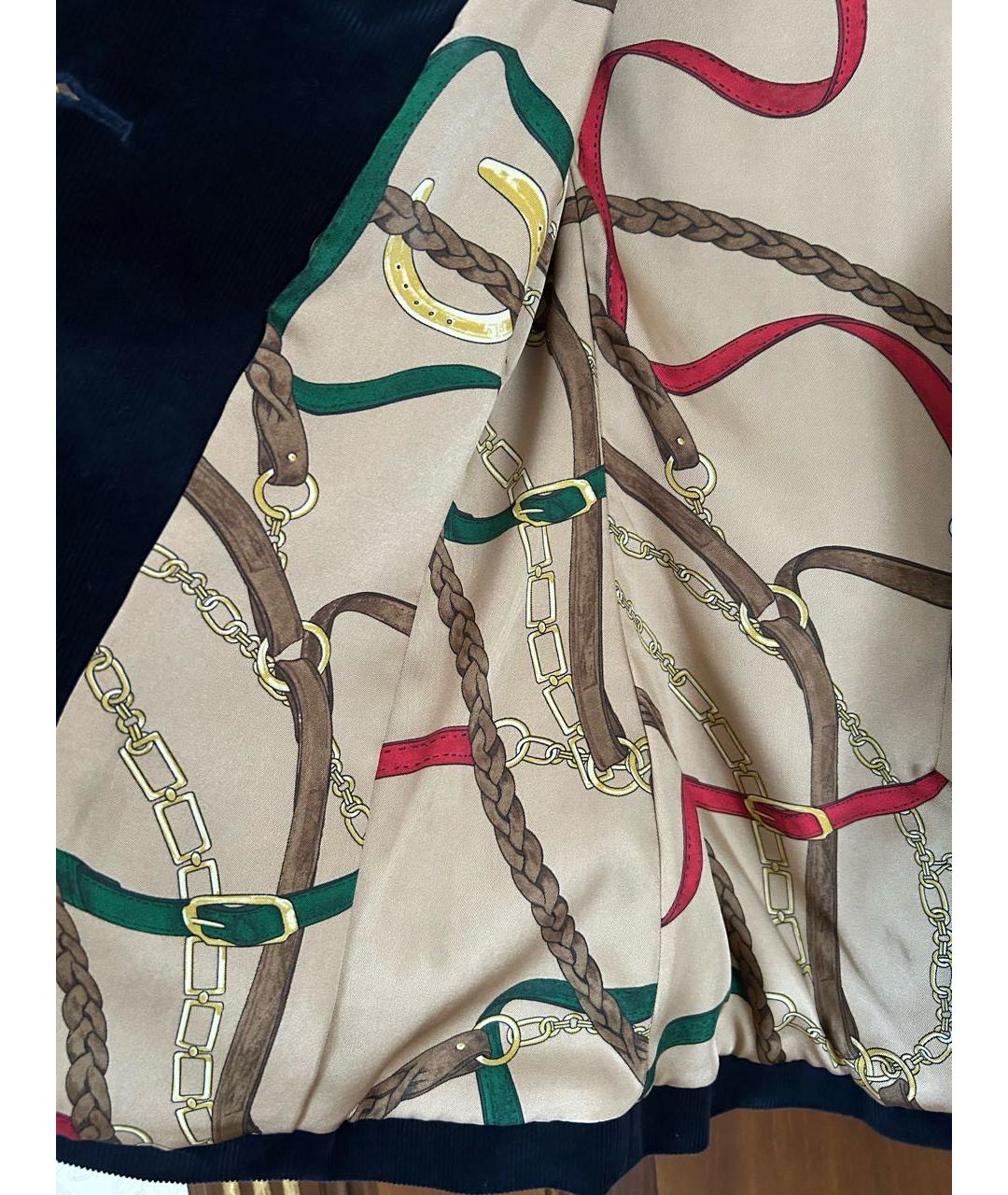 RALPH LAUREN Темно-синий хлопковый жакет/пиджак, фото 5