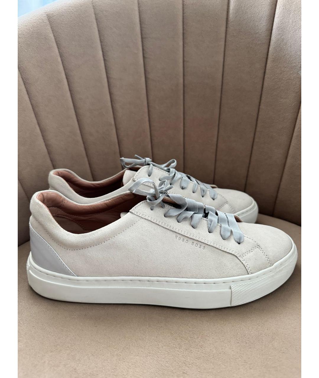 HUGO BOSS Серые замшевые кеды, фото 5