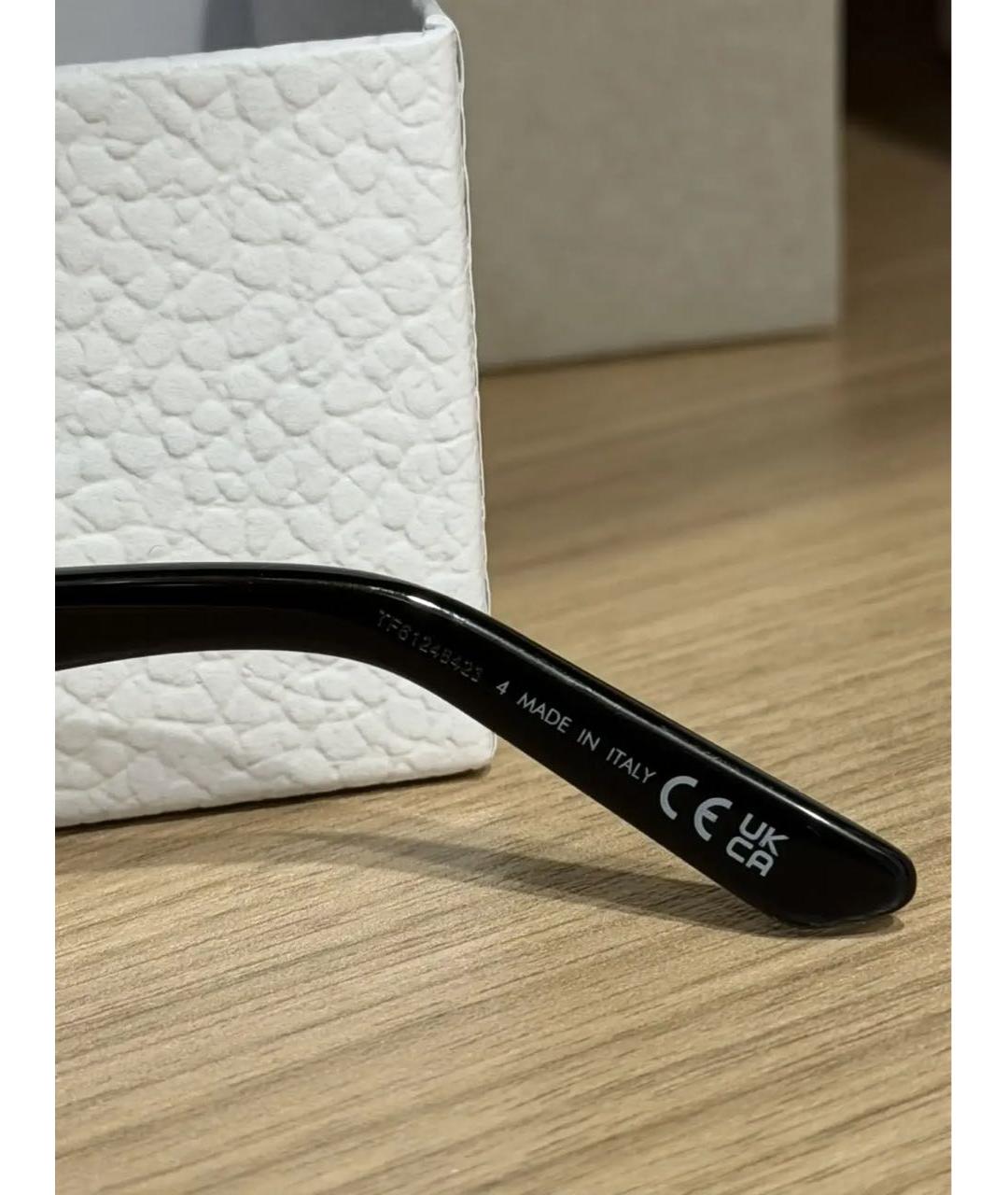 CHRISTIAN DIOR Черные пластиковые солнцезащитные очки, фото 6