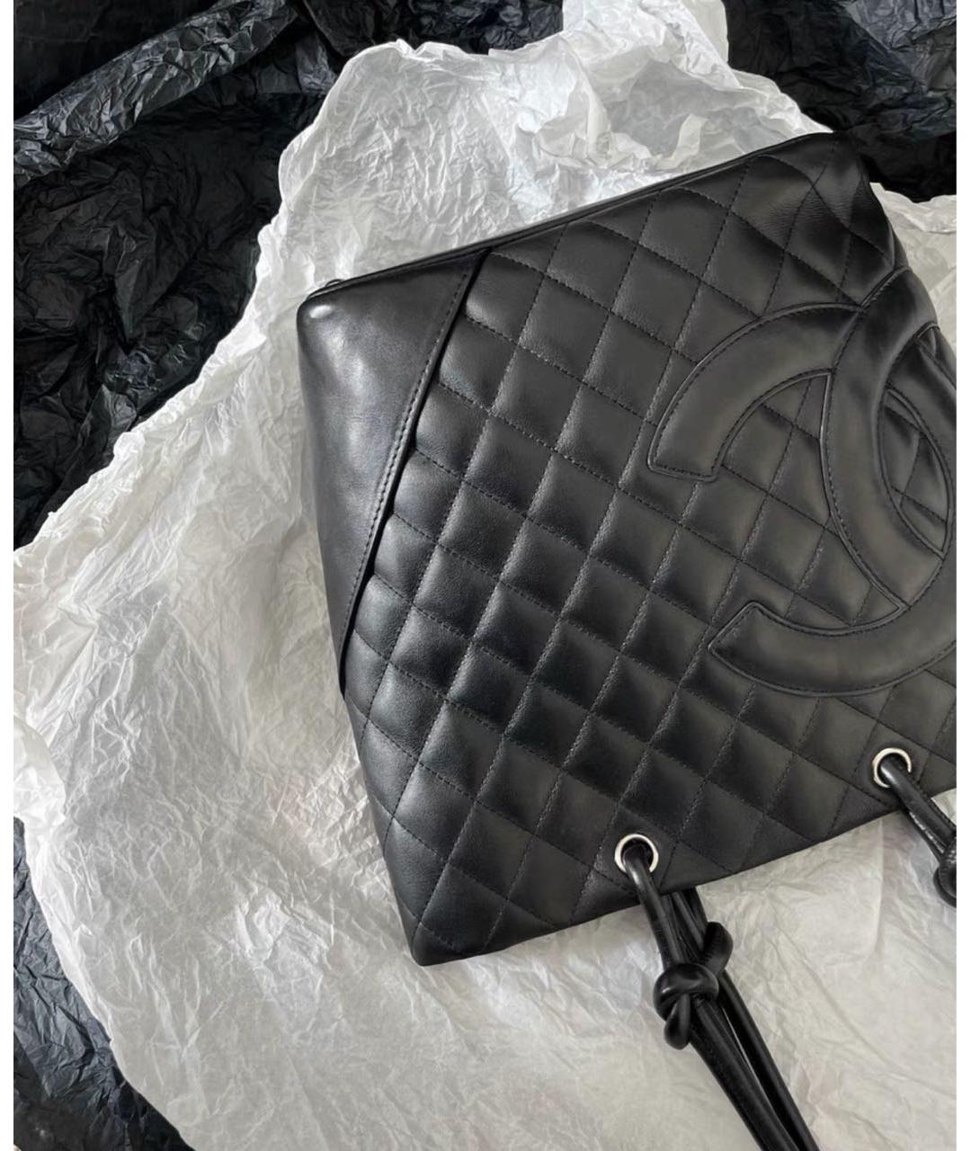 CHANEL Черная кожаная сумка тоут, фото 4