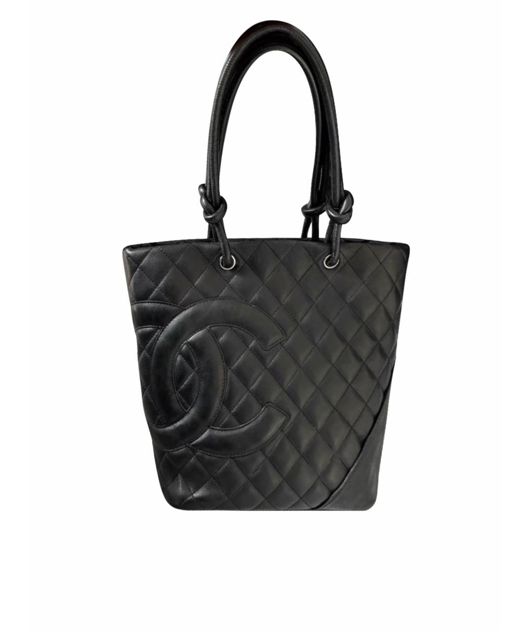 CHANEL Черная кожаная сумка тоут, фото 1