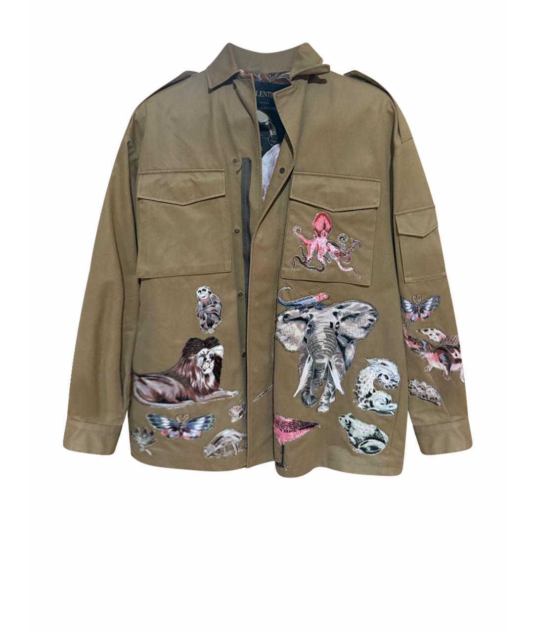 VALENTINO Хаки деним куртка, фото 1