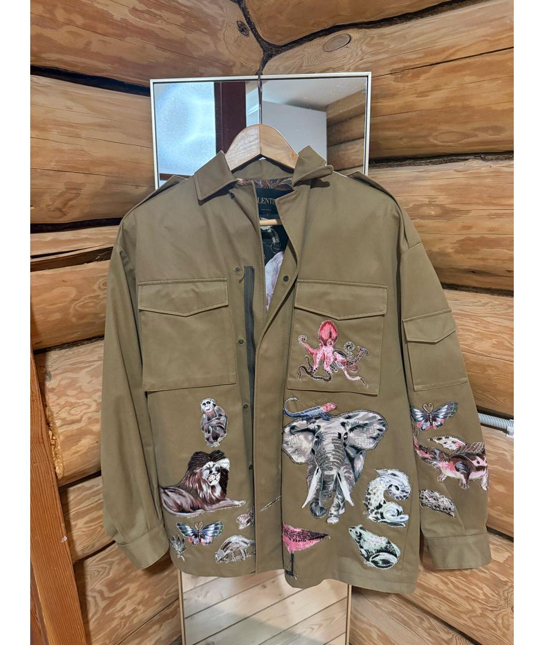 VALENTINO Хаки деним куртка, фото 6