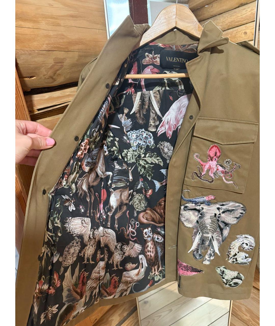 VALENTINO Хаки деним куртка, фото 4