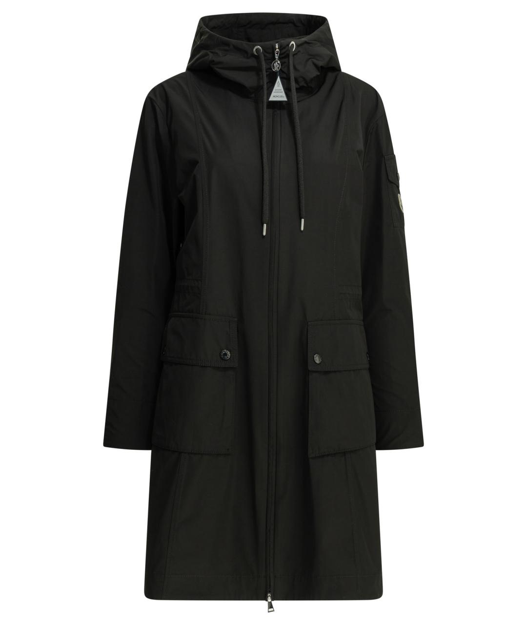 MONCLER Черная полиэстеровая парка, фото 1