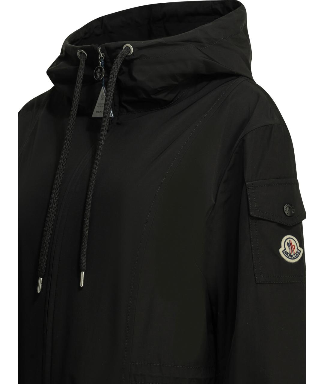 MONCLER Черная полиэстеровая парка, фото 3