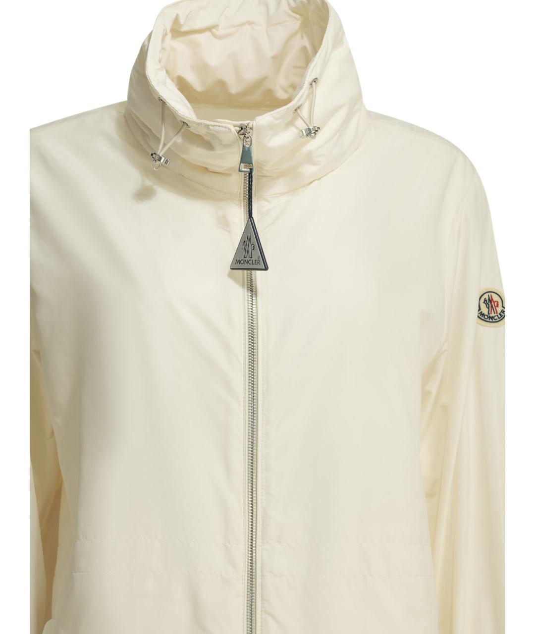 MONCLER Белая полиэстеровая куртка, фото 2
