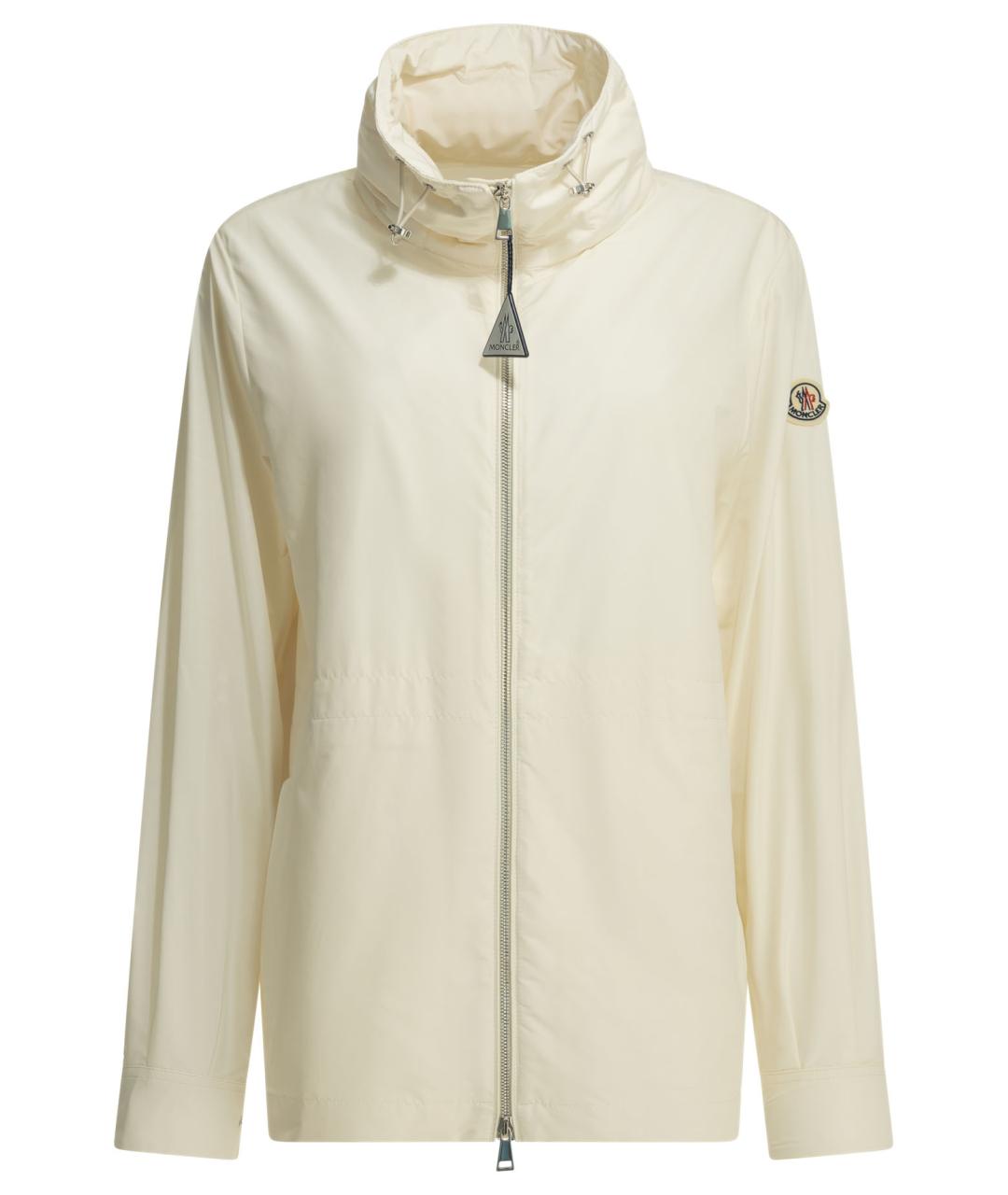 MONCLER Белая полиэстеровая куртка, фото 1