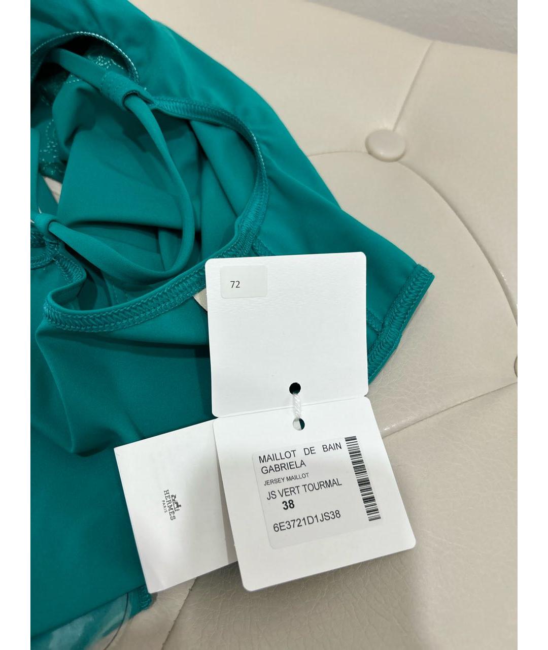 HERMES Бирюзовый полиамидовый купальник, фото 7
