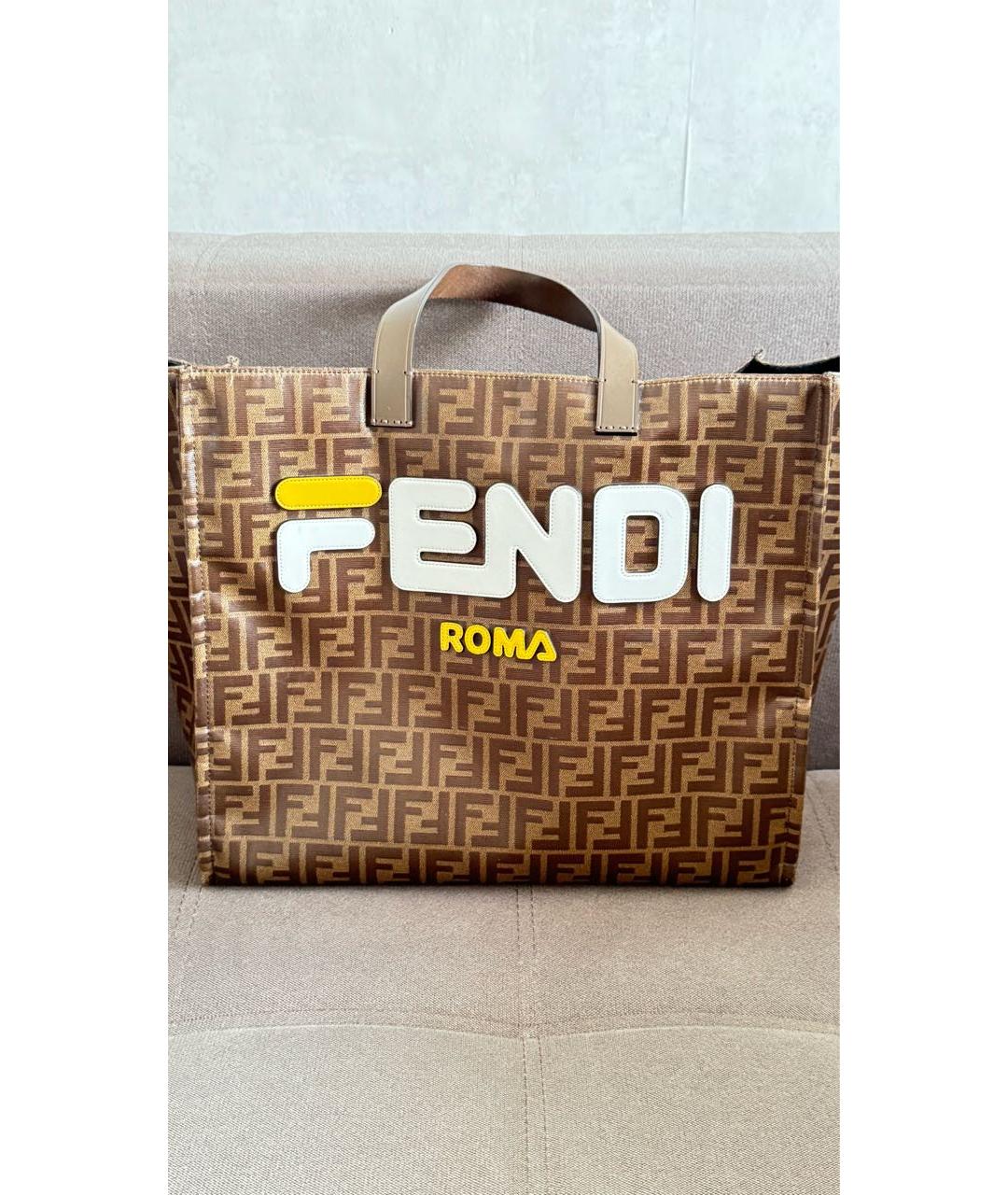 FENDI Коричневая сумка тоут, фото 7