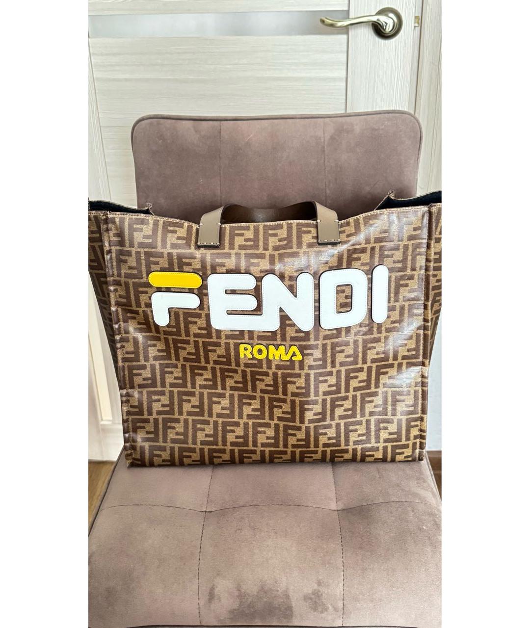 FENDI Коричневая сумка тоут, фото 2