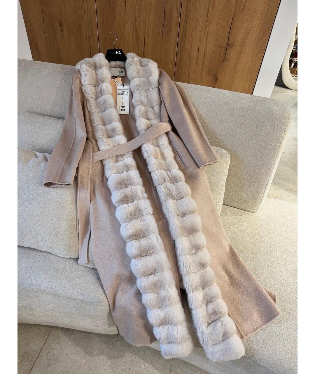 MANZONI 24 Бежевое кашемировое пальто, фото 5