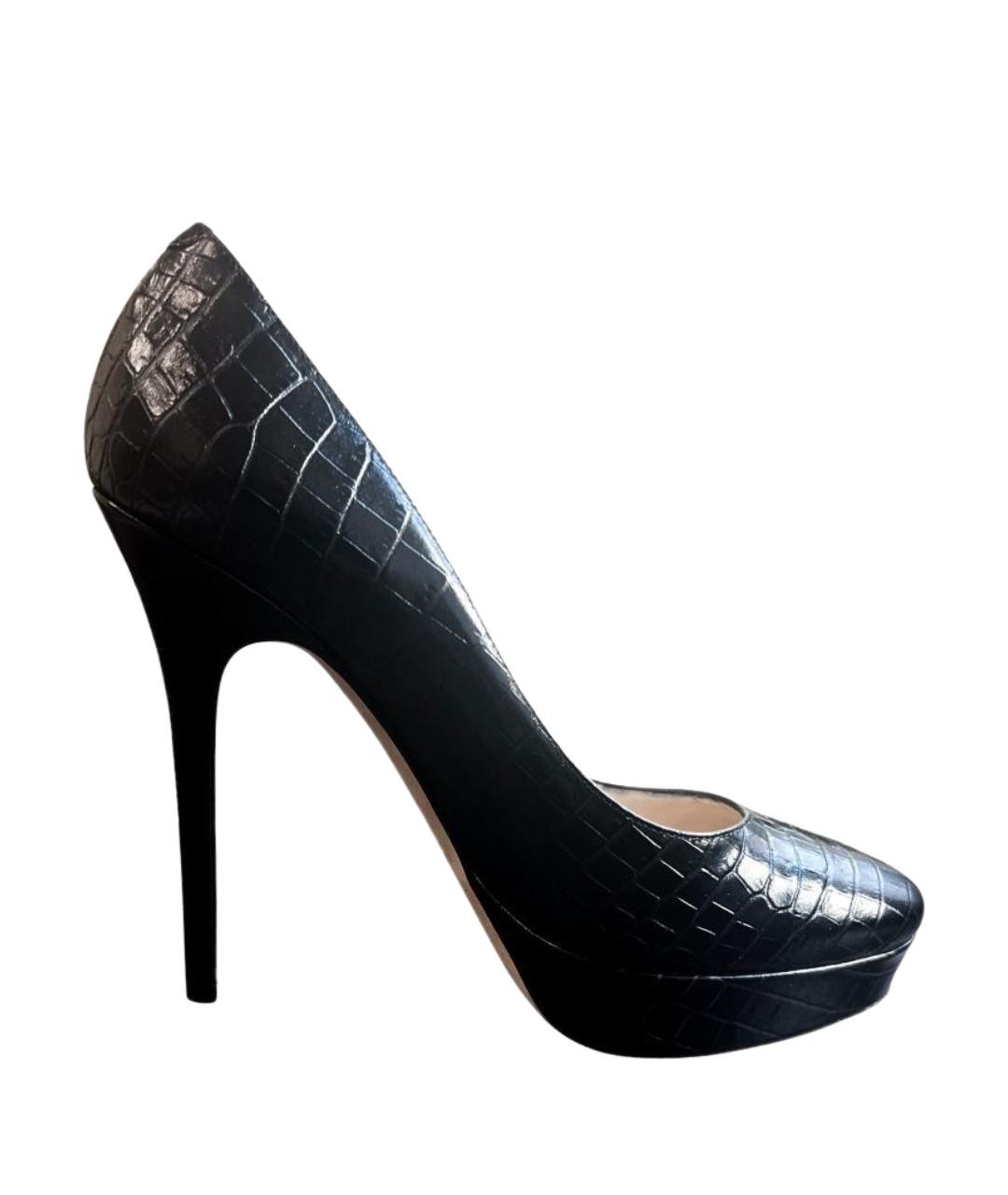 JIMMY CHOO Черные кожаные туфли, фото 1