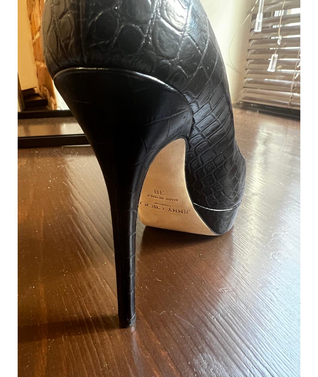 JIMMY CHOO Черные кожаные туфли, фото 5