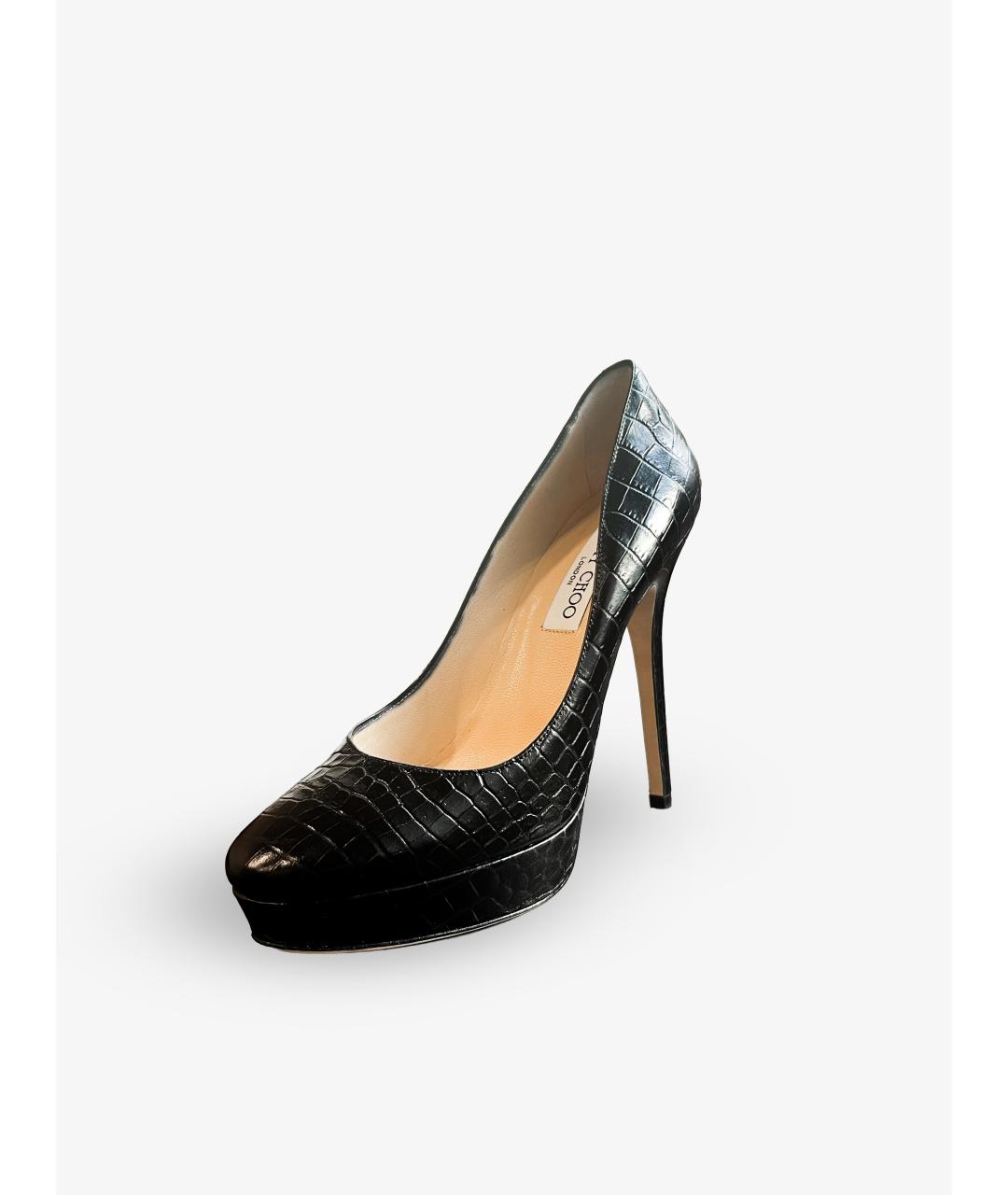 JIMMY CHOO Черные кожаные туфли, фото 2