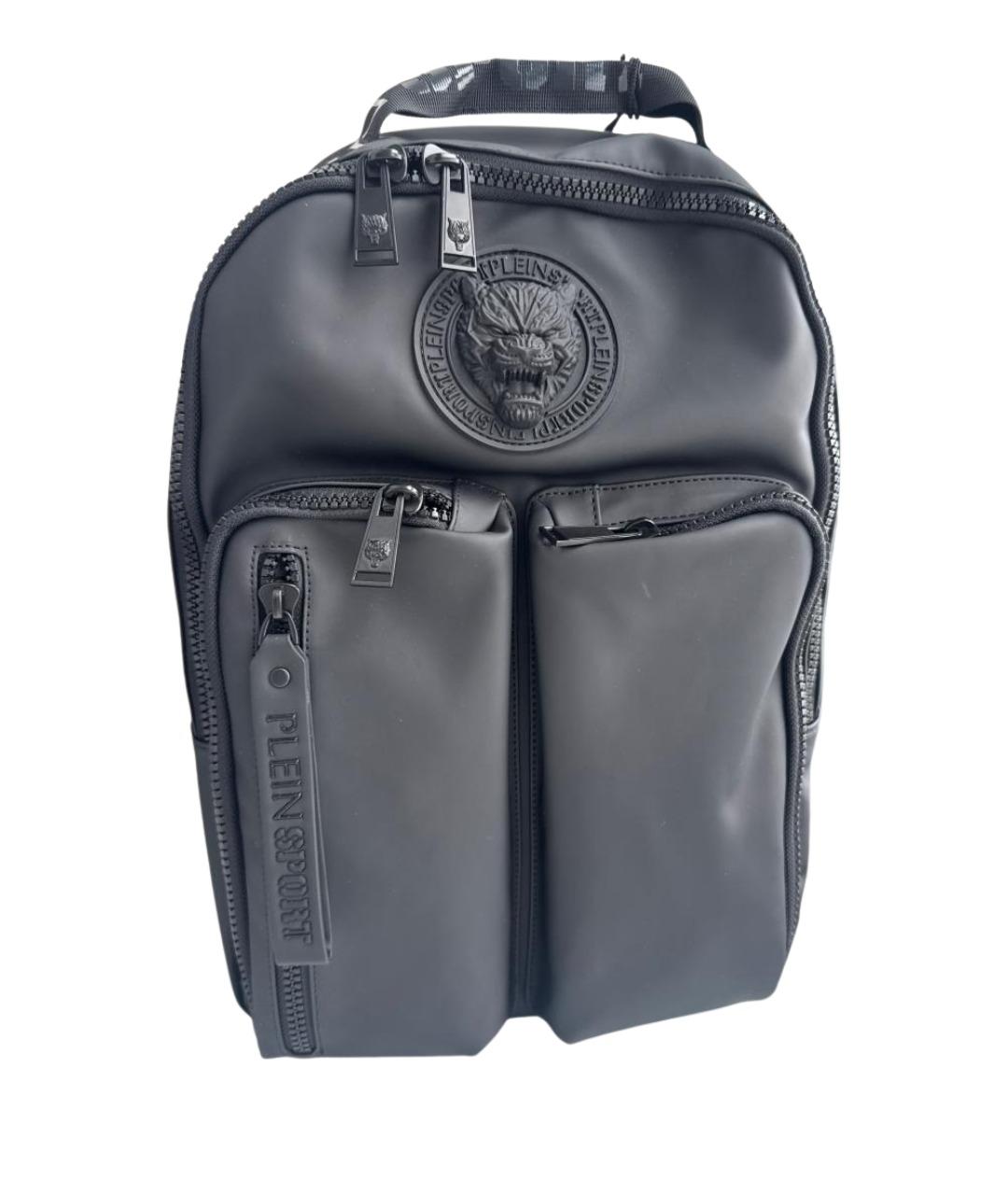 PHILIPP PLEIN Черный рюкзак из искусственной кожи, фото 1