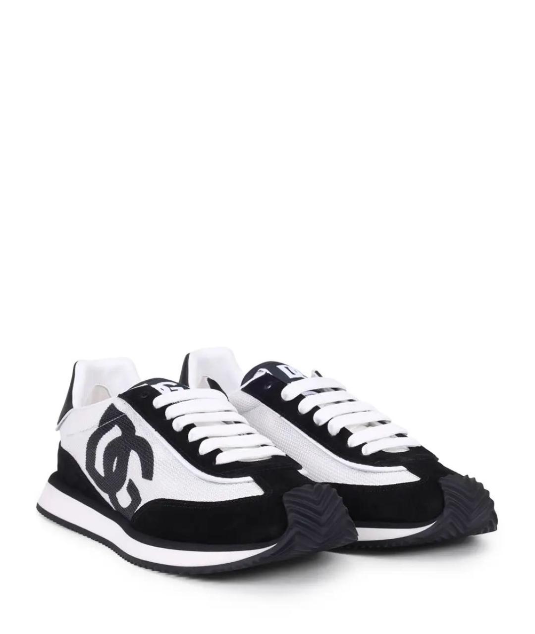 DOLCE&GABBANA Мульти текстильные низкие кроссовки / кеды, фото 2