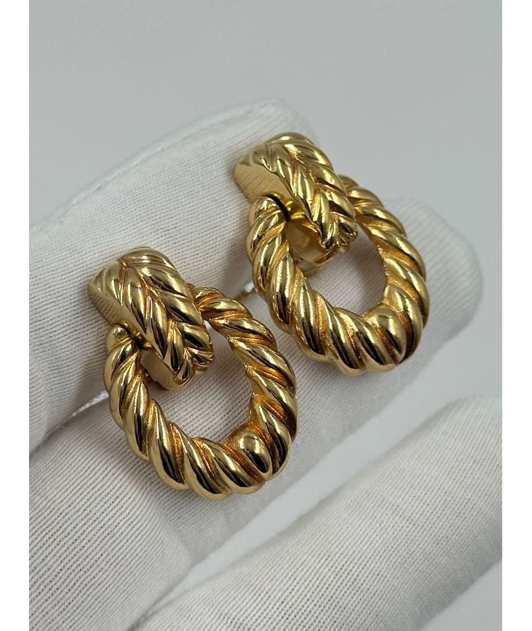CHRISTIAN DIOR Золотые позолоченные клипсы, фото 2