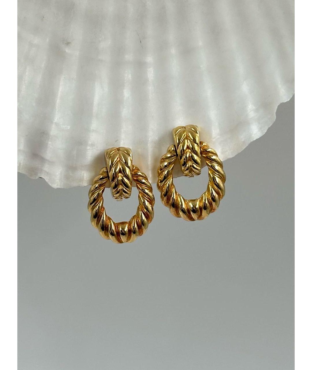 CHRISTIAN DIOR Золотые позолоченные клипсы, фото 7