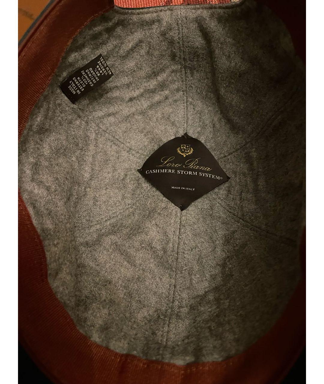 LORO PIANA Зеленая кашемировая кепка/бейсболка, фото 3