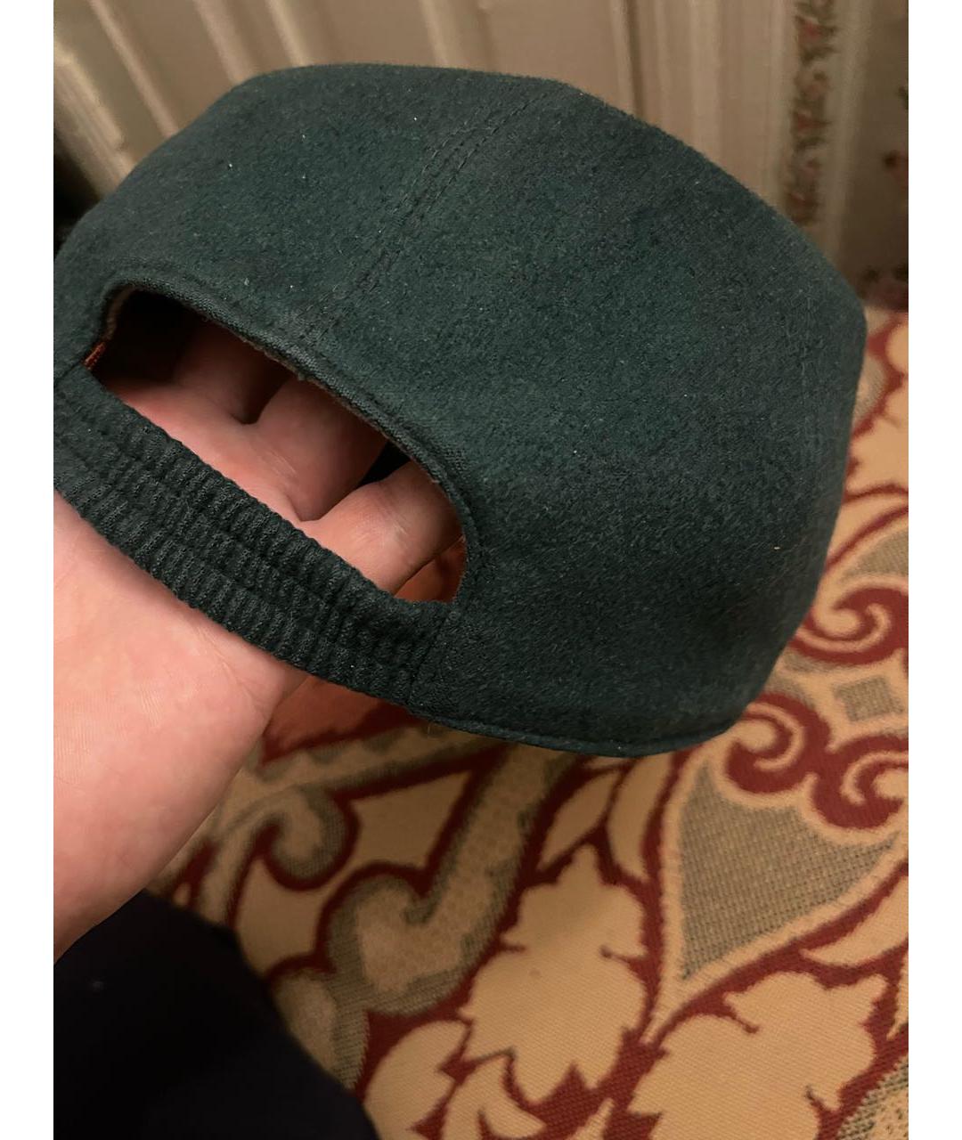 LORO PIANA Зеленая кашемировая кепка/бейсболка, фото 4