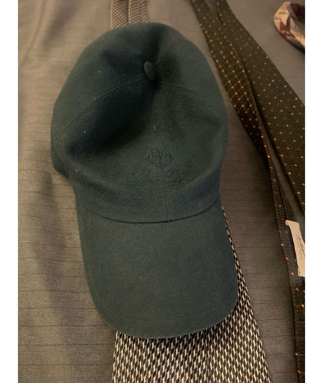 LORO PIANA Зеленая кашемировая кепка/бейсболка, фото 6