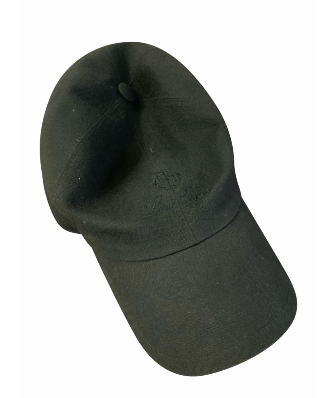 LORO PIANA Зеленая кашемировая кепка/бейсболка, фото 1