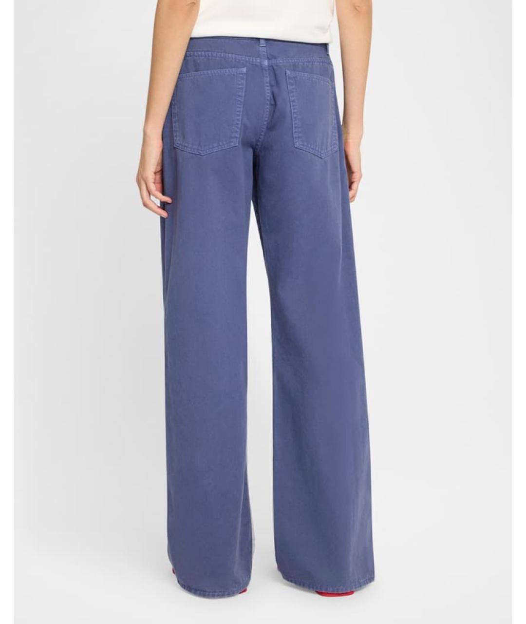 THE ROW Фиолетовые хлопковые прямые джинсы, фото 3