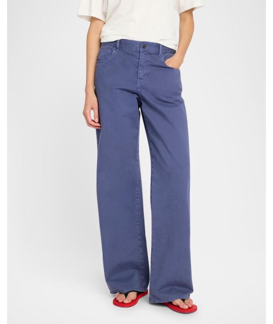 THE ROW Фиолетовые хлопковые прямые джинсы, фото 2