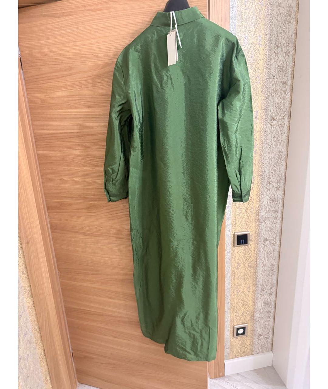 FABIANA FILIPPI Зеленые хлопковое повседневное платье, фото 4
