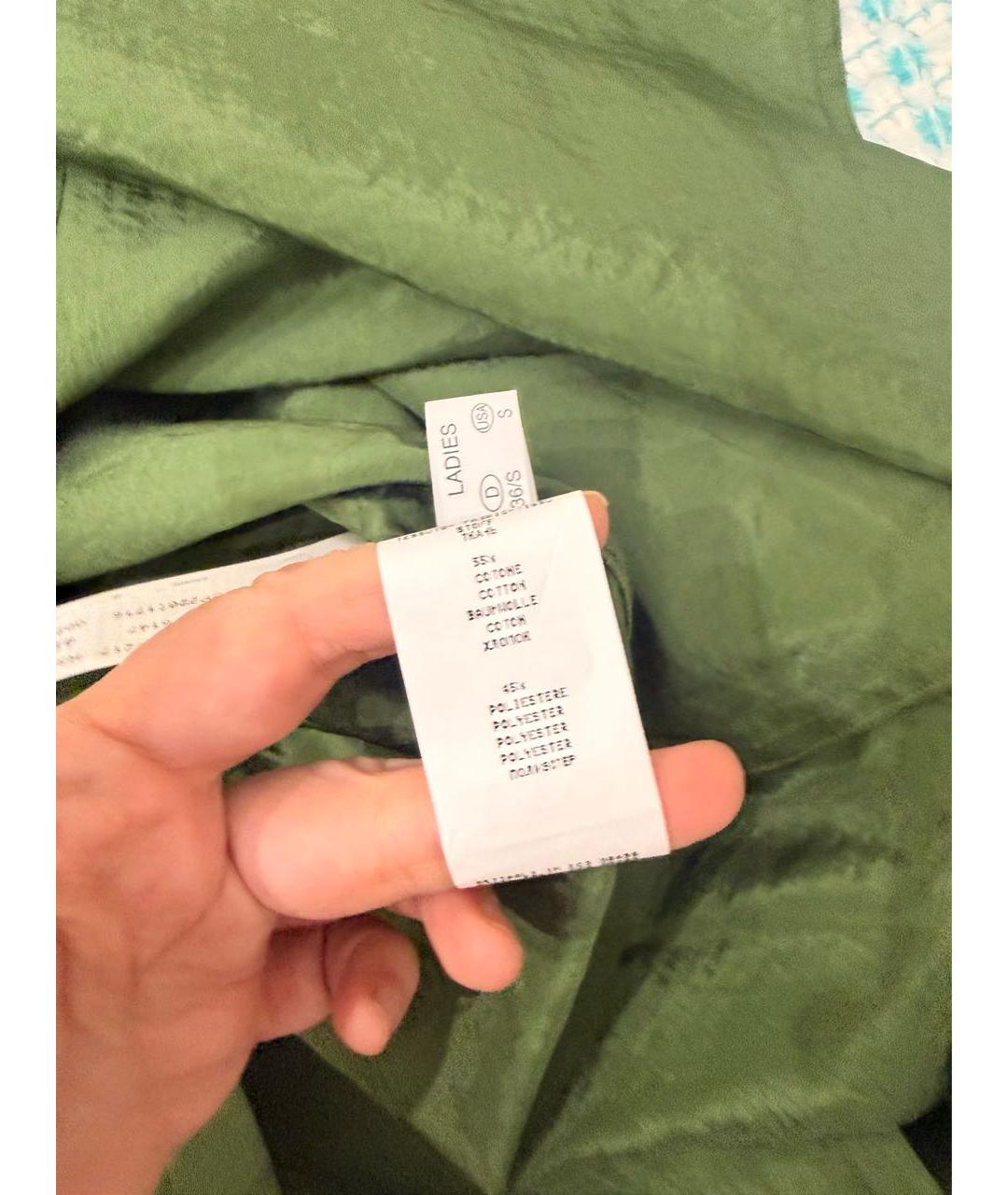 FABIANA FILIPPI Зеленые хлопковое повседневное платье, фото 5