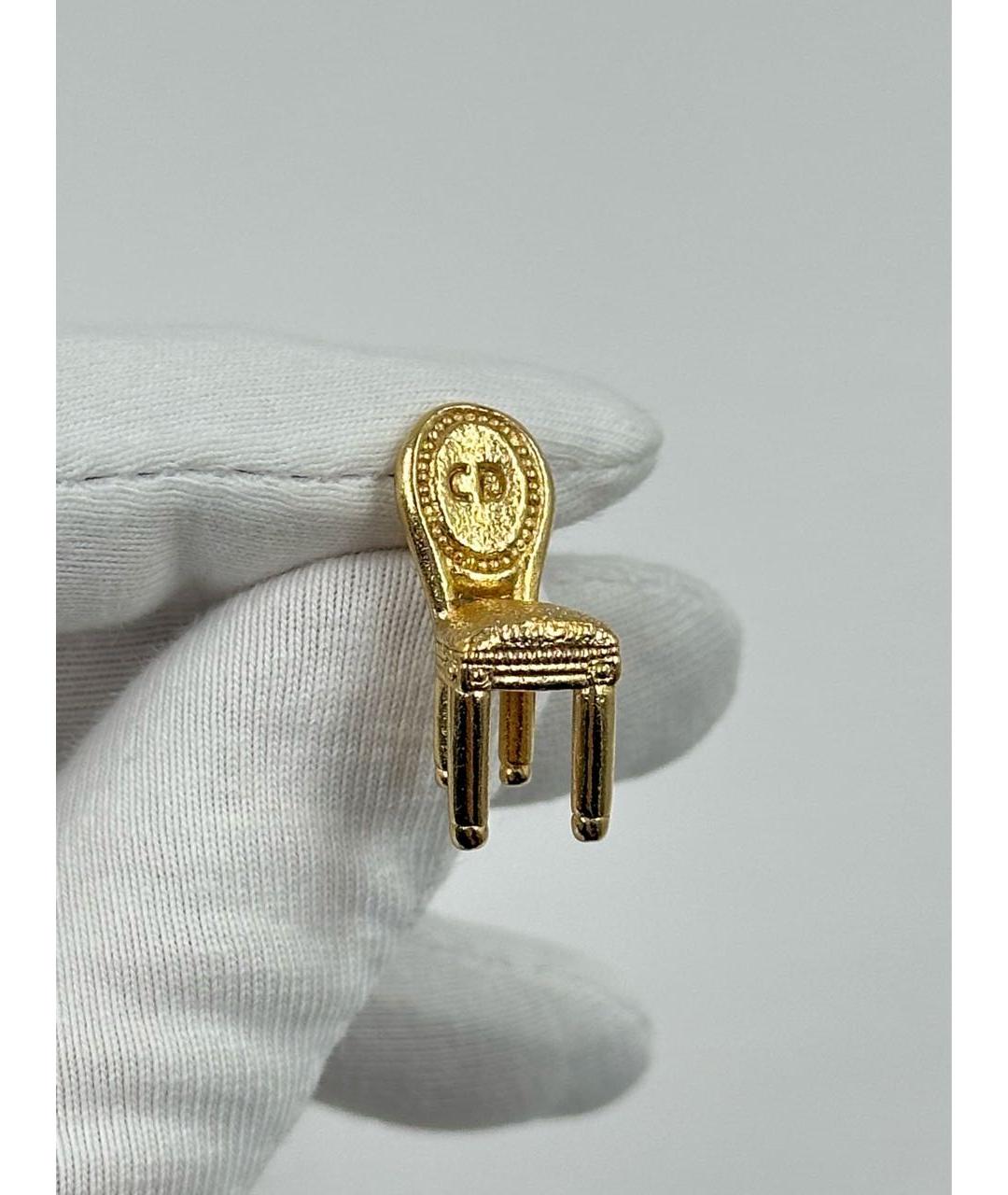 CHRISTIAN DIOR Золотая позолоченная булавка / брошь, фото 2