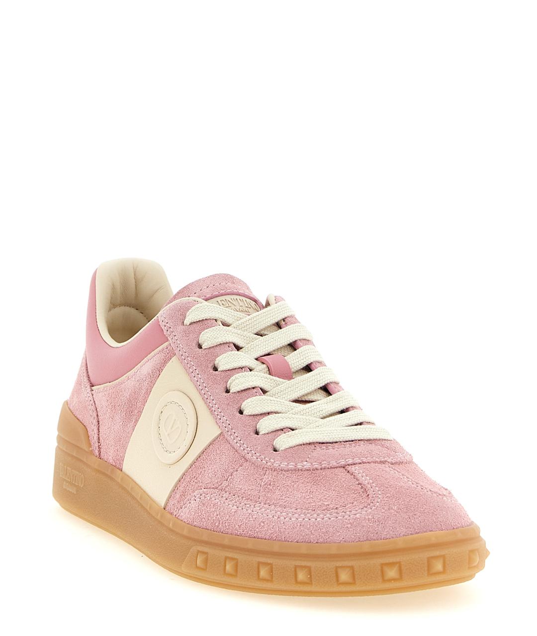 VALENTINO Розовые кожаные кеды, фото 2