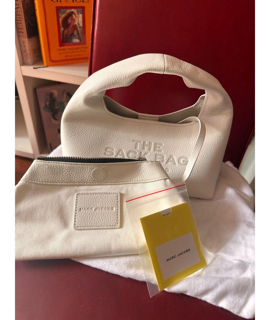 MARC JACOBS Белая кожаная сумка с короткими ручками, фото 5