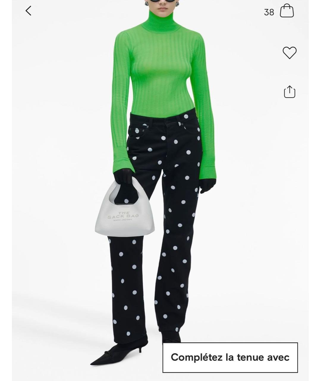 MARC JACOBS Белая кожаная сумка с короткими ручками, фото 3