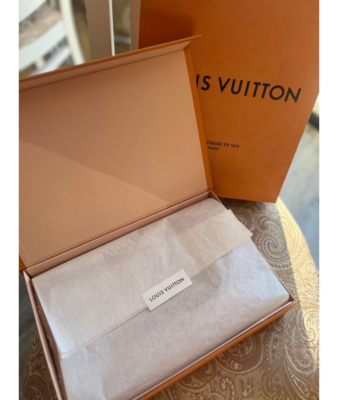 LOUIS VUITTON Розовый шерстяной платок, фото 4