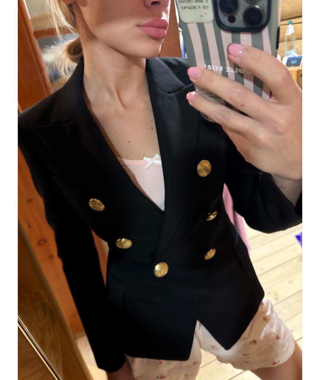 BALENCIAGA Черный хлопковый жакет/пиджак, фото 6