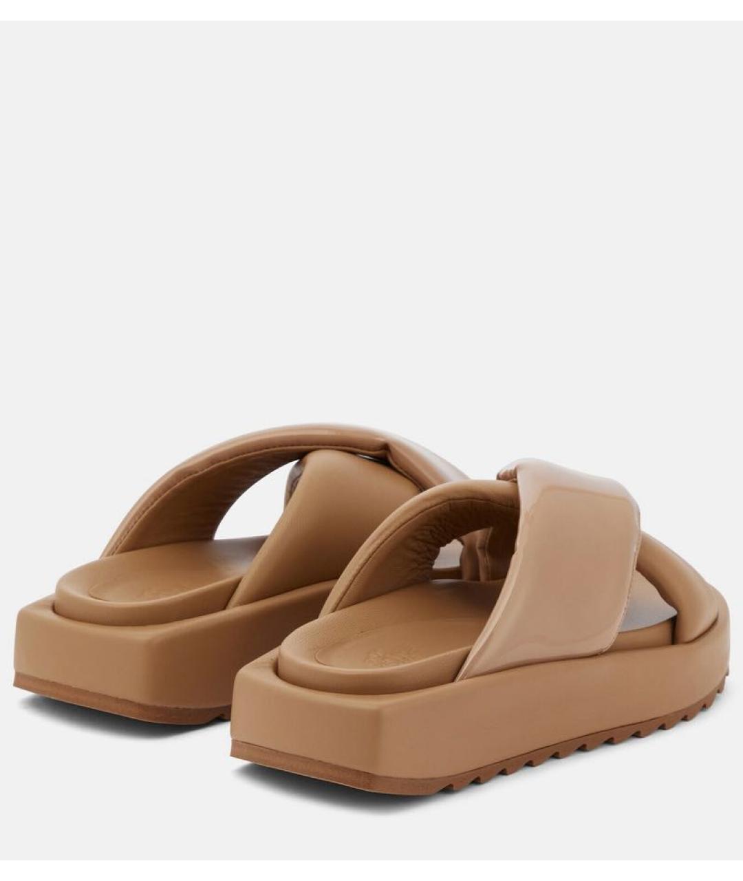 GIABORGHINI Бежевые кожаные сабо, фото 5