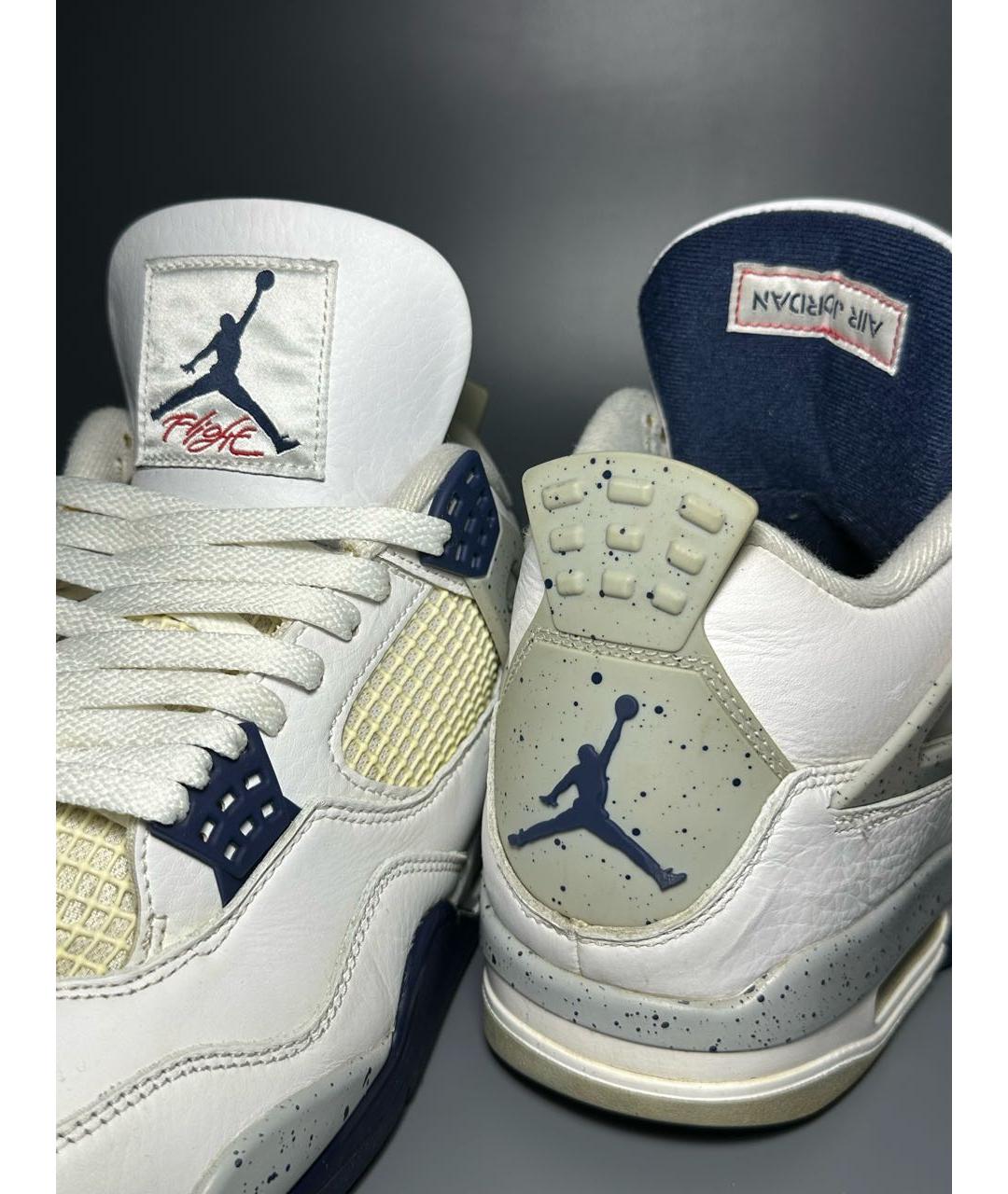 JORDAN Белые кожаные высокие кроссовки / кеды, фото 7