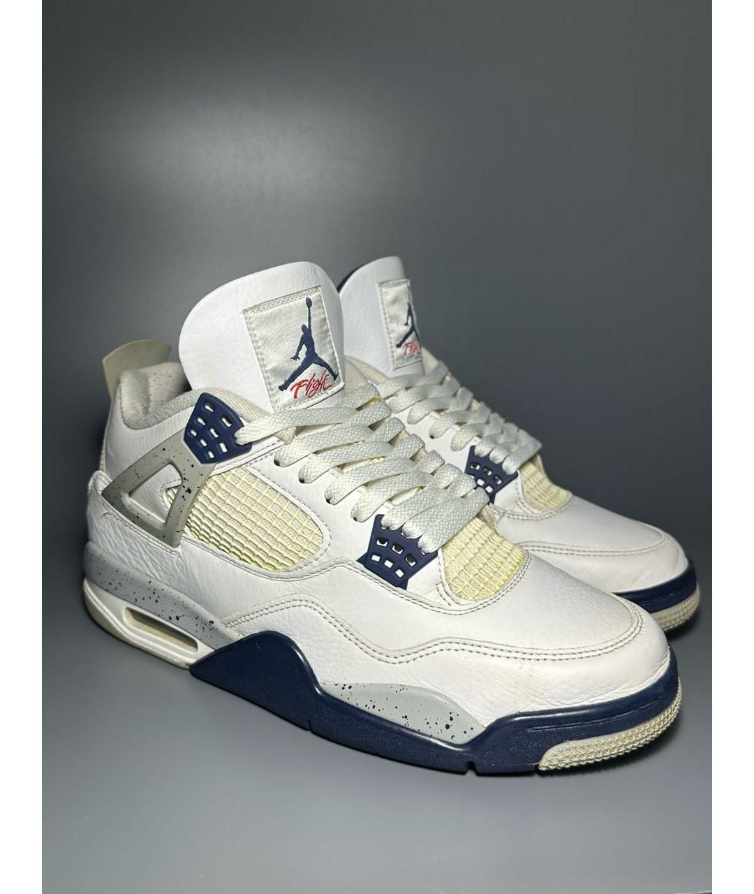 JORDAN Белые кожаные высокие кроссовки / кеды, фото 5
